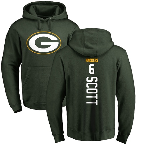 Men Green Bay Packers Green #6 Scott J K Backer Nike NFL Pullover Hoodie Sweatshirts->nfl t-shirts->Sports Accessory